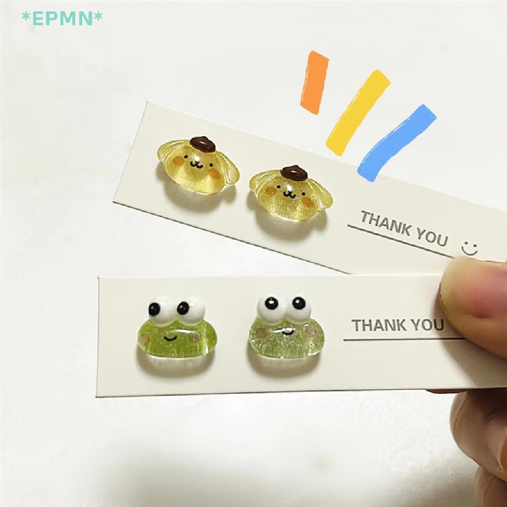 Hwetr Sanrio Bông Tai Mini Bằng Nhựa Mềm Dễ Thương Phong Cách Harajuku Đáng Yêu Cho Nữ Kuromi Cinnamoroll My Melody Pompompurin Mới