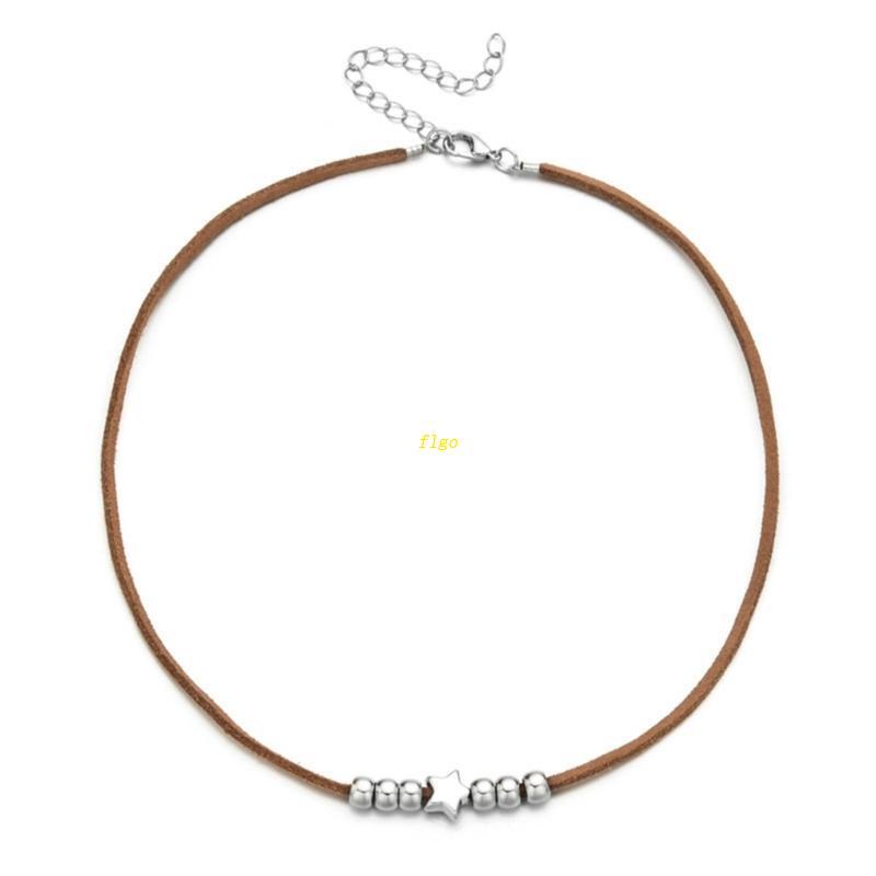 Vòng Cổ Choker Dây Da Ngắn Màu Đen Phong Cách Gothic