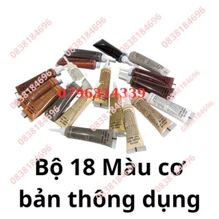 COMBO 18 lọ Keo màu vá lỗi, keo che khuyết điểm gỗ, tấm ốp nhựa Nano, đủ màu cơ bản