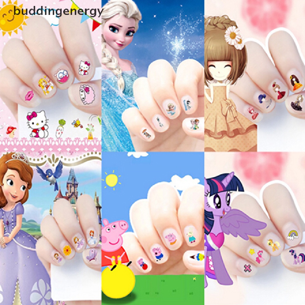 1 Bộ Miếng Dán Móng Tay Nghệ Thuật Thiết Kế Hỗn Hợp Mới {BUDDI}