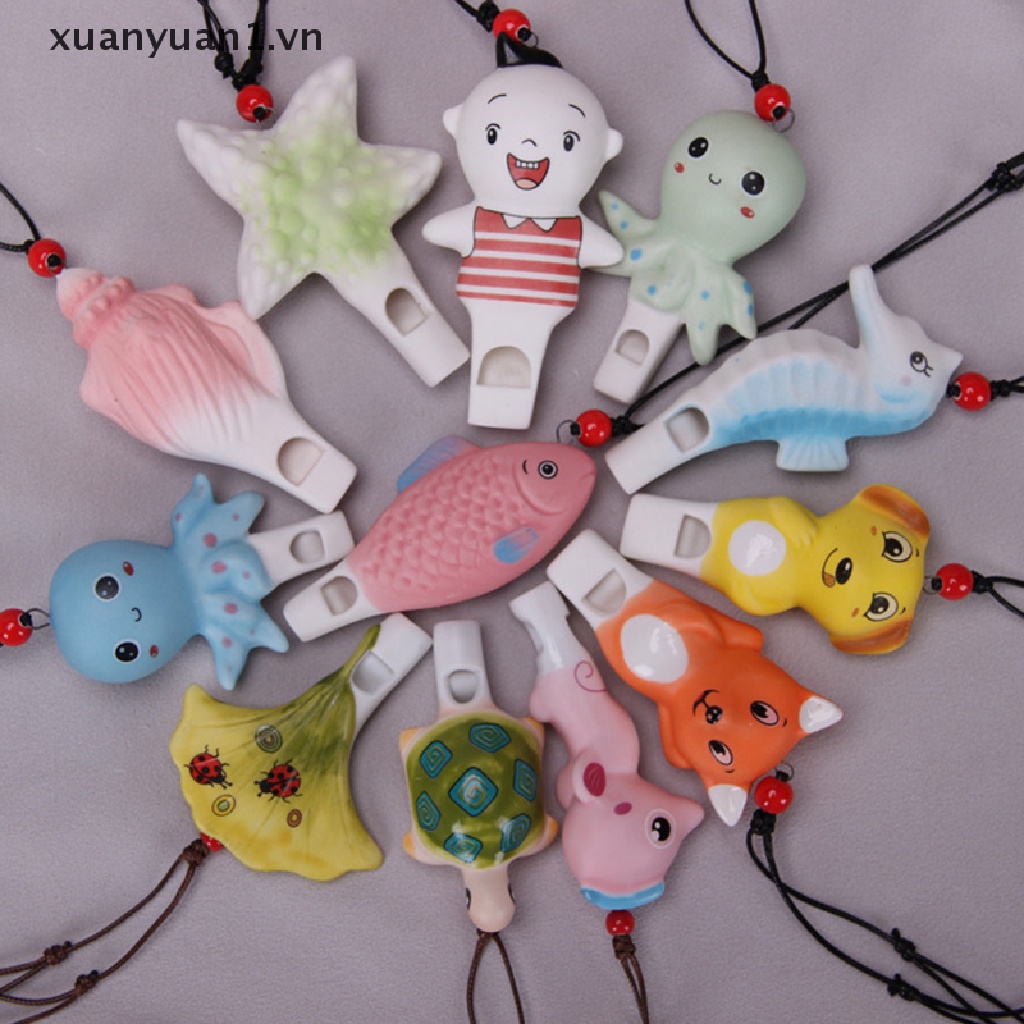 Vòng cổ Mặt Còi Hình Cây Nấm Bằng Sứ Dễ Thương Cho Bé