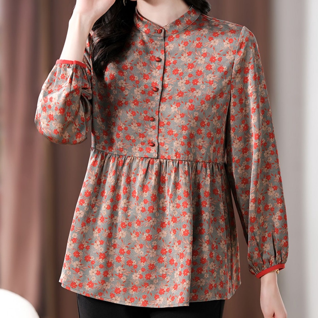 Áo Sơ Mi Chiffon Nhỏ Cao Cấp Phong Cách Phương Tây Thời Trang Mùa Xuân Mới 2023 Cho Nữ