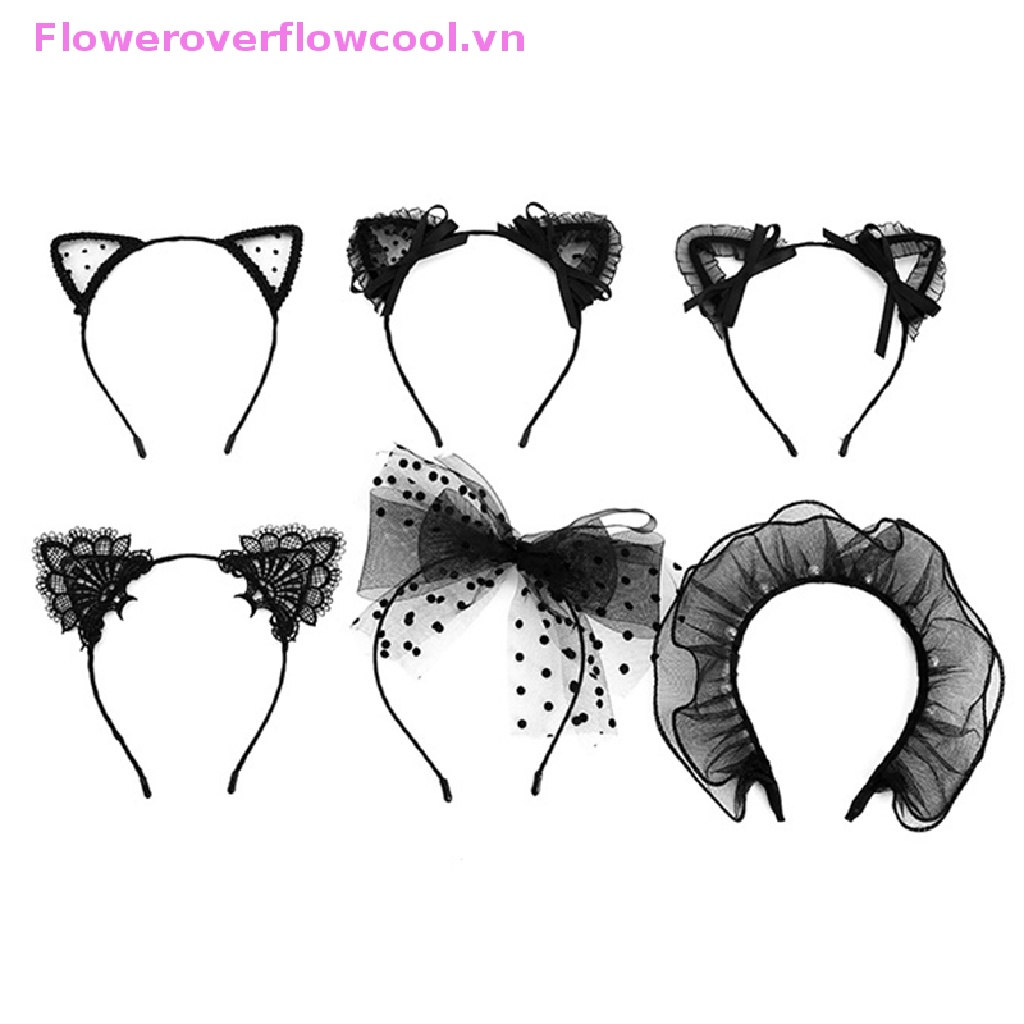 Băng Đô Tai Mèo Phối Ren Gợi Cảm Dành Cho Nữ