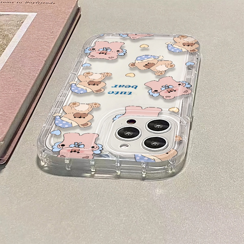 Ốp Điện Thoại Silicon TPU Mềm Trong Suốt Họa Tiết Dễ Thương Chống Sốc Cho IPhone 14 12 13 11 Pro XS Max 7 + 8 Plus X XR