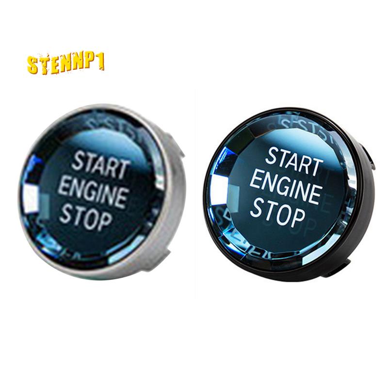 Bộ 2 Miếng Dán Công Tắc Khởi Động Xe Hơi Màu Đen / Bạc Cho BMW- 3 / 5 Series