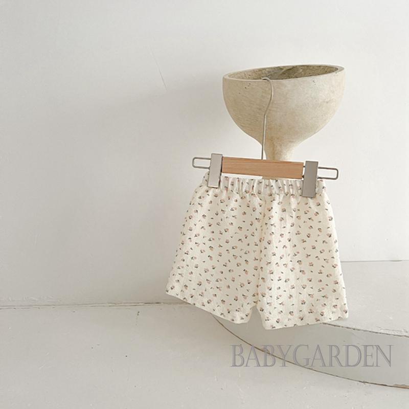 Set Áo Sơ Mi Ngắn Tay Cổ Bẻ + Quần Short Họa Tiết Hoa Thời Trang Mùa Hè Cho Bé 0-3 Tuổi