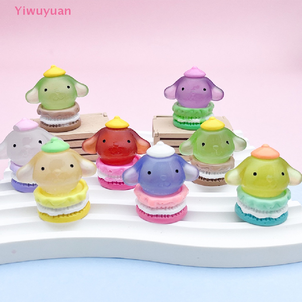 Set 5 Phụ Kiện Trang Trí Điện Thoại Hình Chú Chó Cinnamon 3D Phát Quang Độc Đáo DIY Mới