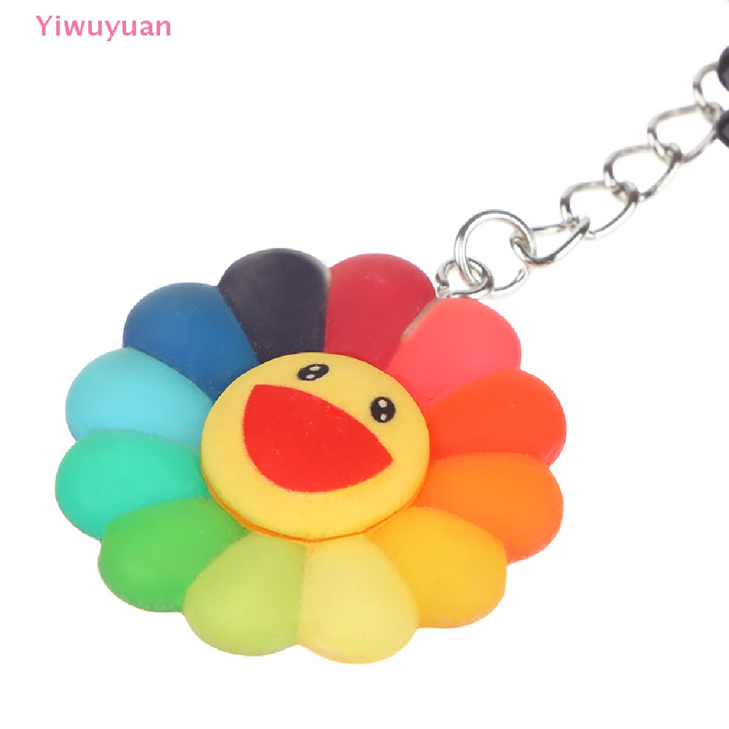 Móc Khóa Hình Hoa Hướng Dương Mặt Cười Nhiều Màu Sắc Dễ Thương Mới