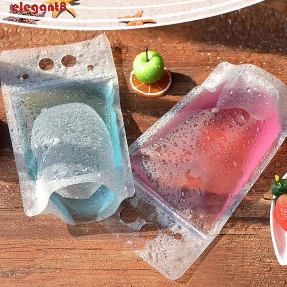 Set 10 Túi Nhựa Đựng Đồ Uống Màu Nhám Sang Trọng