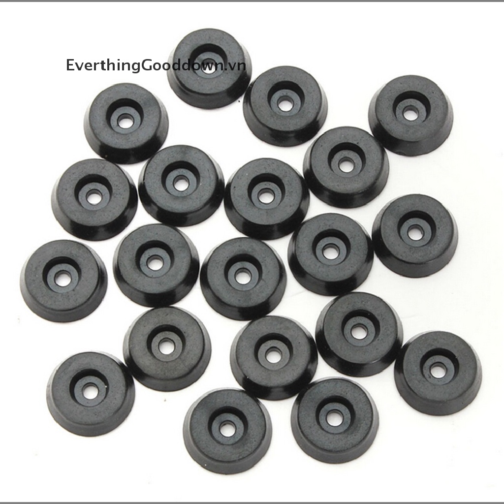 Everthinggooddown set 20 Miếng Lót Chân Bàn Ghế Bằng Cao Su Bảo Vệ Sàn Nhà Kích Thước 18x15x5mm vn