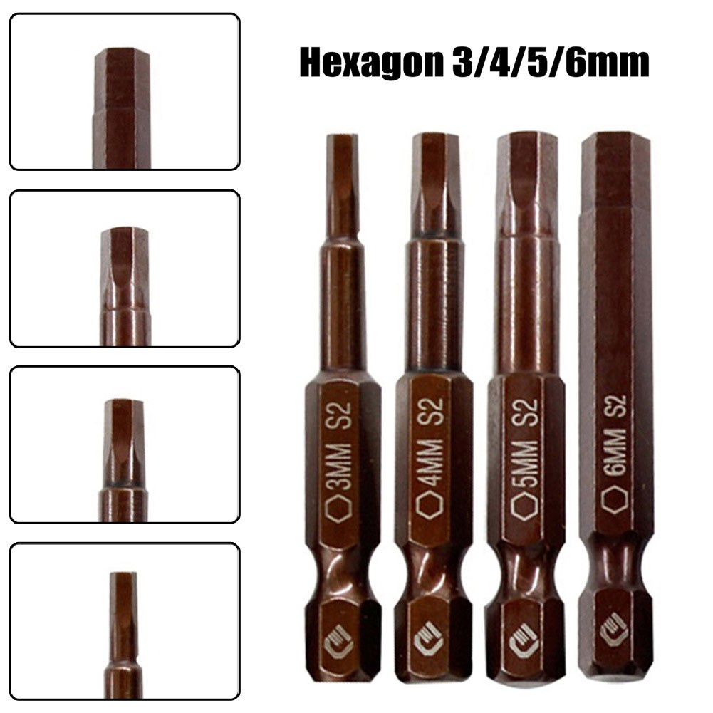 Set 4 Mũi Khoan Lục Giác 50mm H3-H6 Chuyên Dụng