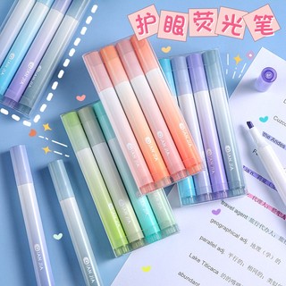 Set Bút Dạ Quang, bút nhớ 4 màu Bút đánh dấu highlight Ngòi Mềm Màu Gradient Color Cho Học Sinh