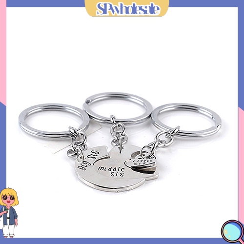 <SPwholesale> Bộ 3 Móc Khóa Tình Bạn Mặt Trái Tim