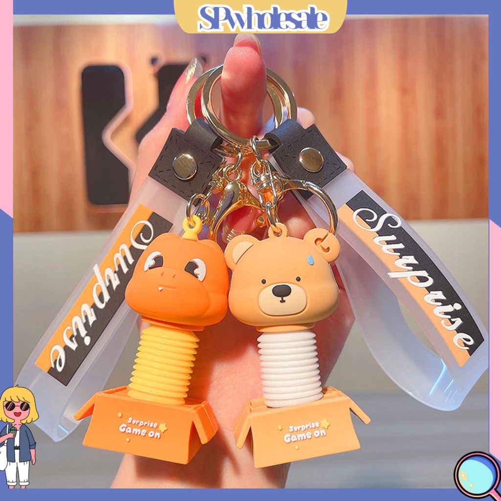 <SPwholesale> Móc Chìa Khóa Xe Hơi Thiết Kế Hình Động Vật Hoạt Hình Bắt Mắt Đa Năng Dễ Sử Dụng