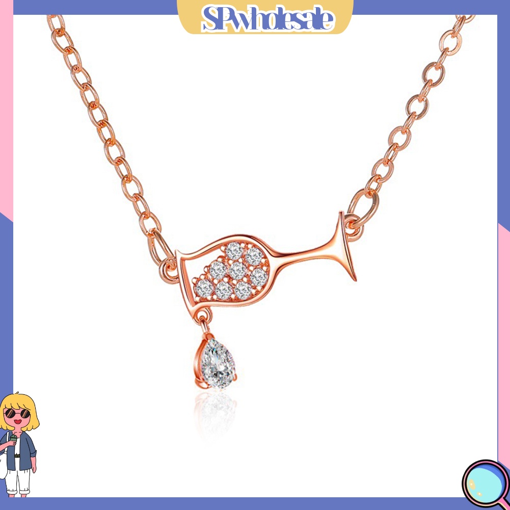 <SPwholesale> Vòng cổ Mặt Hình Trái Tim Đính Đá Lấp Lánh