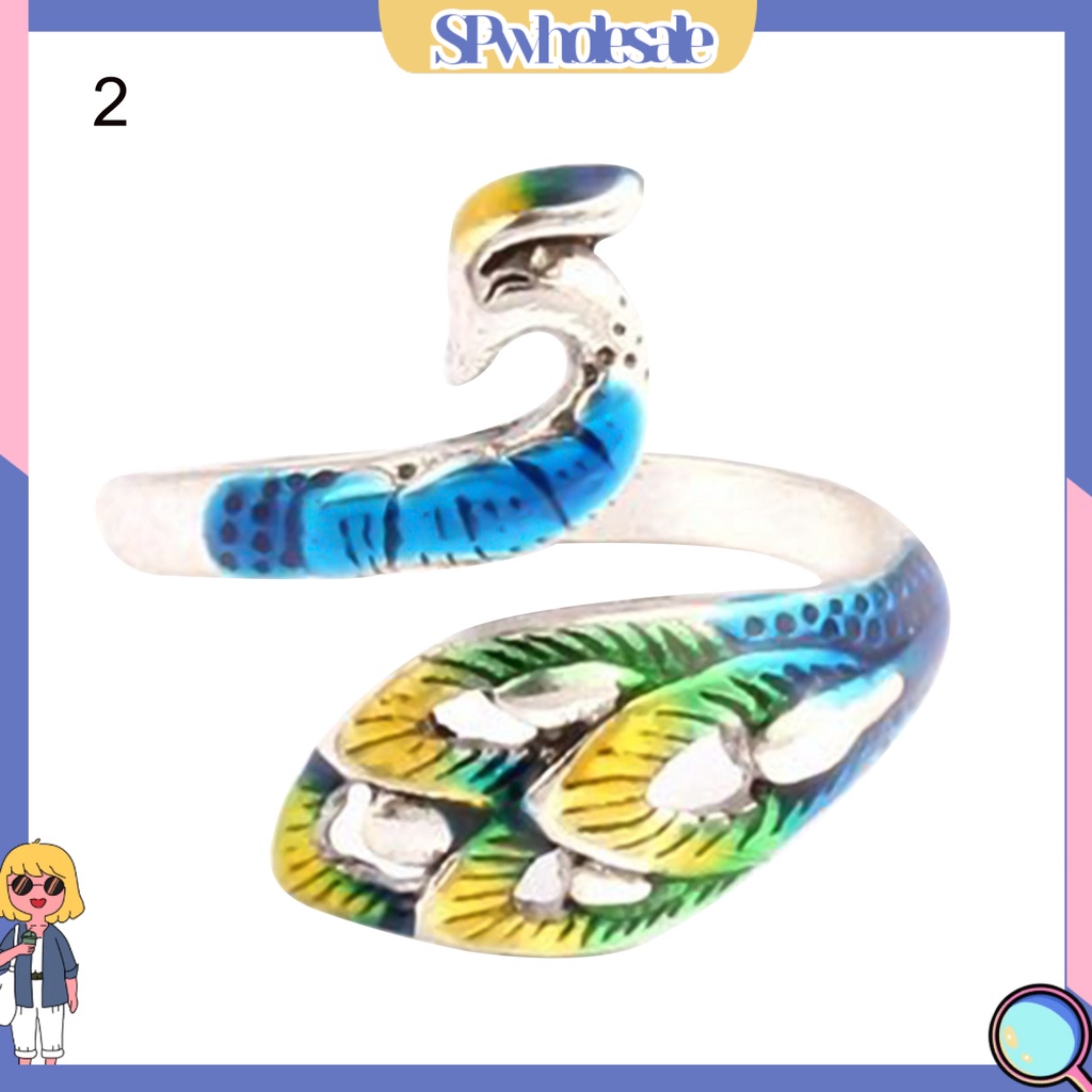 <SPwholesale> Vòng Móc Thêu Thiết Kế Hình Chim Công Có Thể Điều Chỉnh Cho Gia Đình