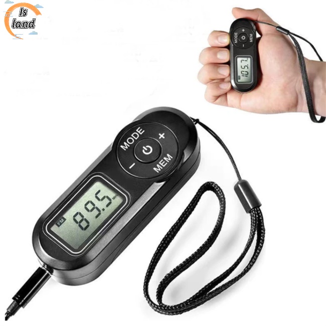 Đài FM Bỏ Túi Có Màn Hình Lcd Và Dây Đeo Cổ Kích Thước 64-108Mhz 3.5mm