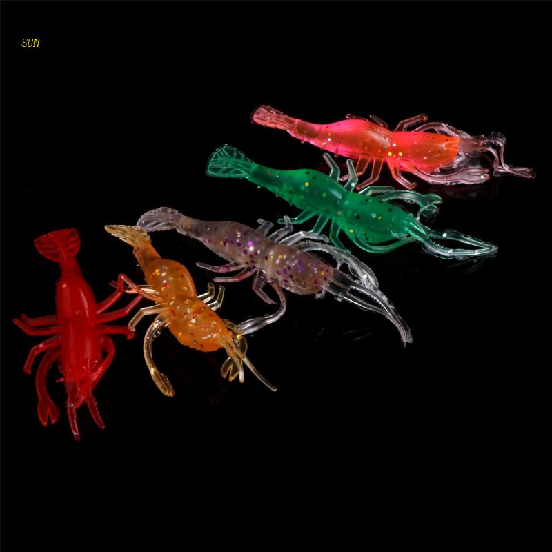 Mồi Câu Cá Nhân Tạo Hình Tôm Mềm Trong Suốt 8cm / 3.6g Tiện Dụng