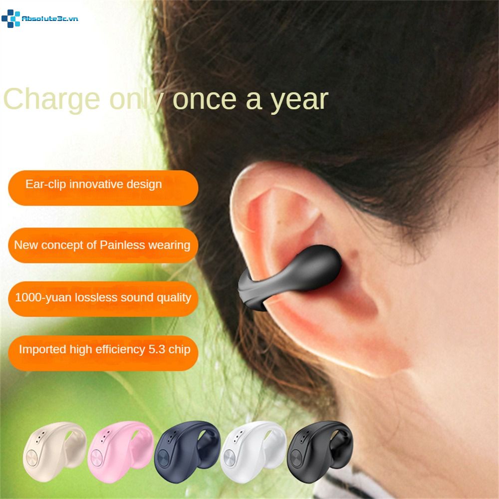 Tai Nghe Đeo Vành Tai V50 Bluetooth Không Dây Dạng Kẹp Siêu Nhỏ Thời Trang Thể Thao