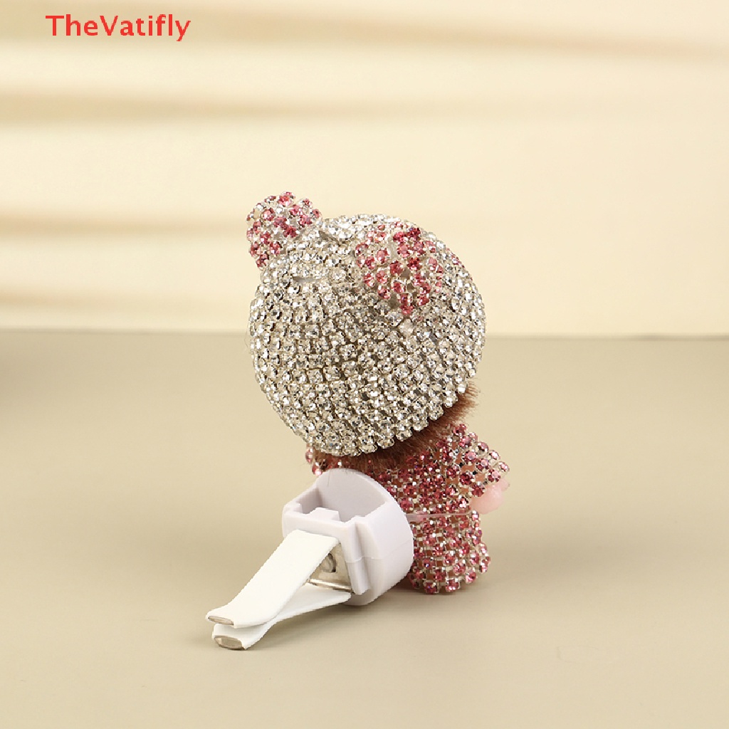 [Thevalifly] 1 Phụ Kiện Trang Trí Lỗ Thông Khí Xe Hơi Kiểu Dáng Hoạt Hình Dễ Thương Đính Kim Cương