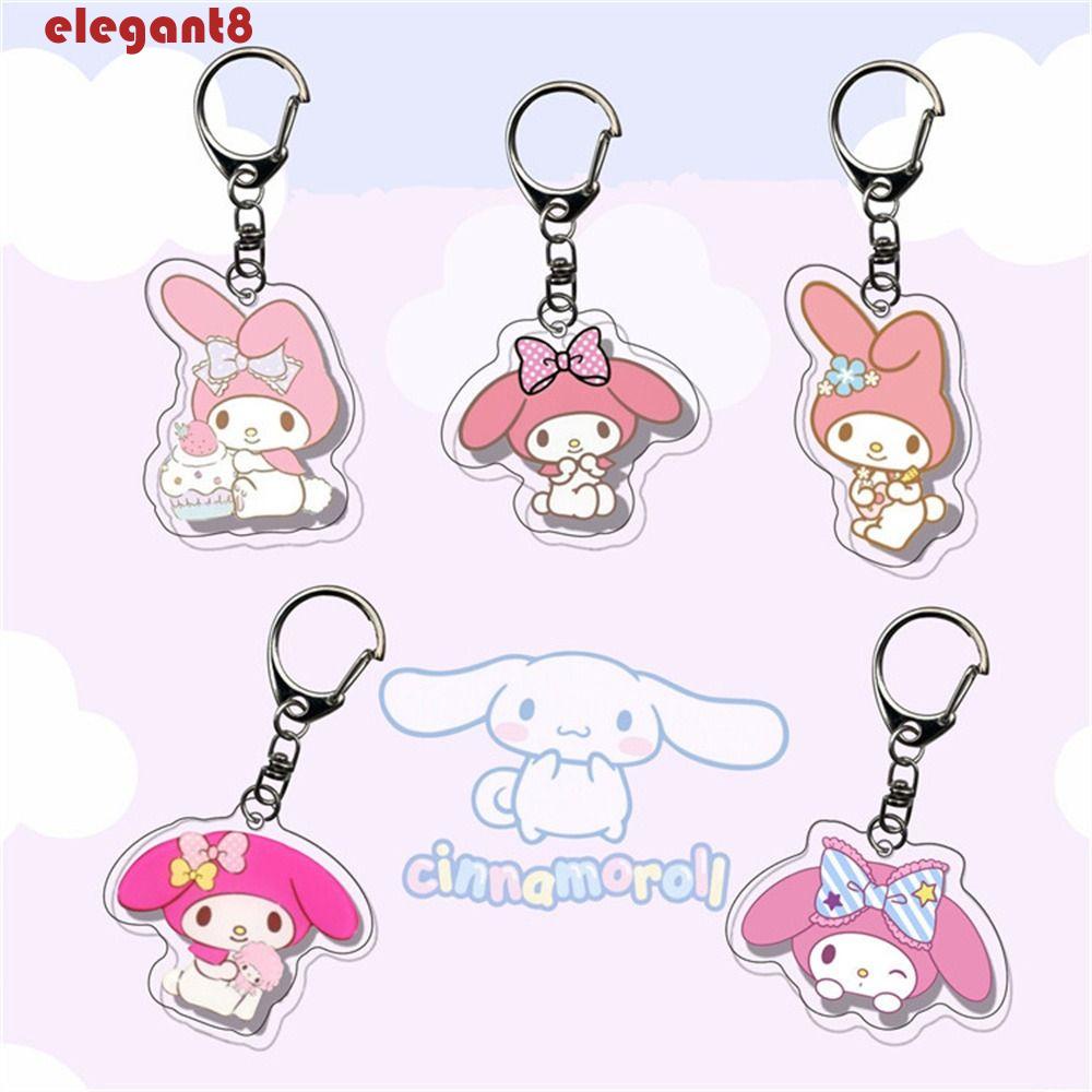 Móc Khóa Hai Mặt Bằng Acrylic In Họa Tiết My Melody Cinnamoroll Dễ Thương Dùng Làm Quà Tặng Cho Học Sinh
