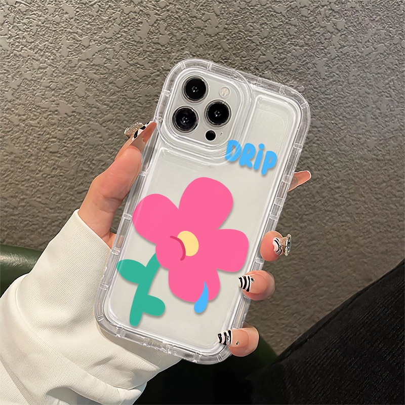 Ốp Điện Thoại TPU Silicon Mềm Trong Suốt Chống Sốc Họa Tiết Hoa Cho IPhone 14 13 12 11 Pro X XR XS Max 7 8 Plus