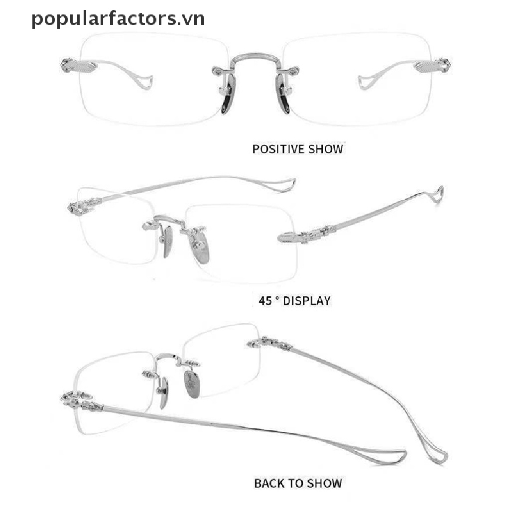 Kính Đọc Sách Không Gọng Phong Cách Vintage + 1.0 1.5 2.0 2.5 3.0 3.5 4.0