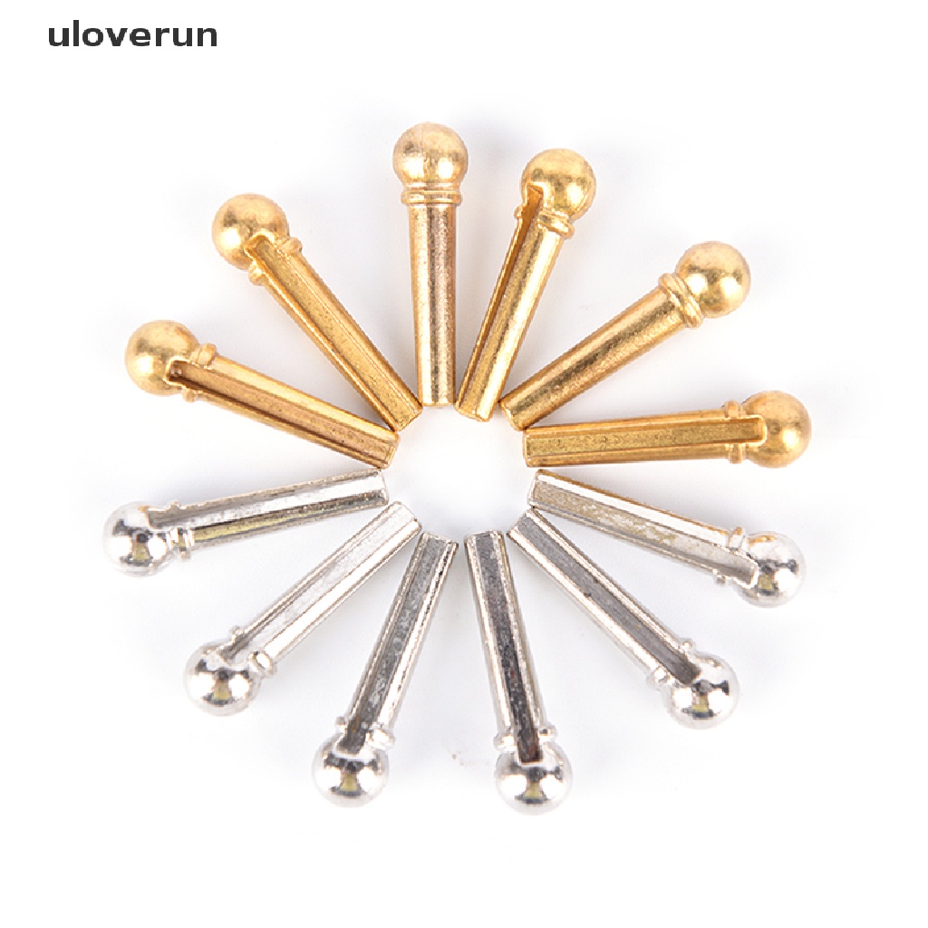 Set 6 Chốt Dây Đàn Guitar Bằng Kim Loại Màu Vàng / Bạc vn