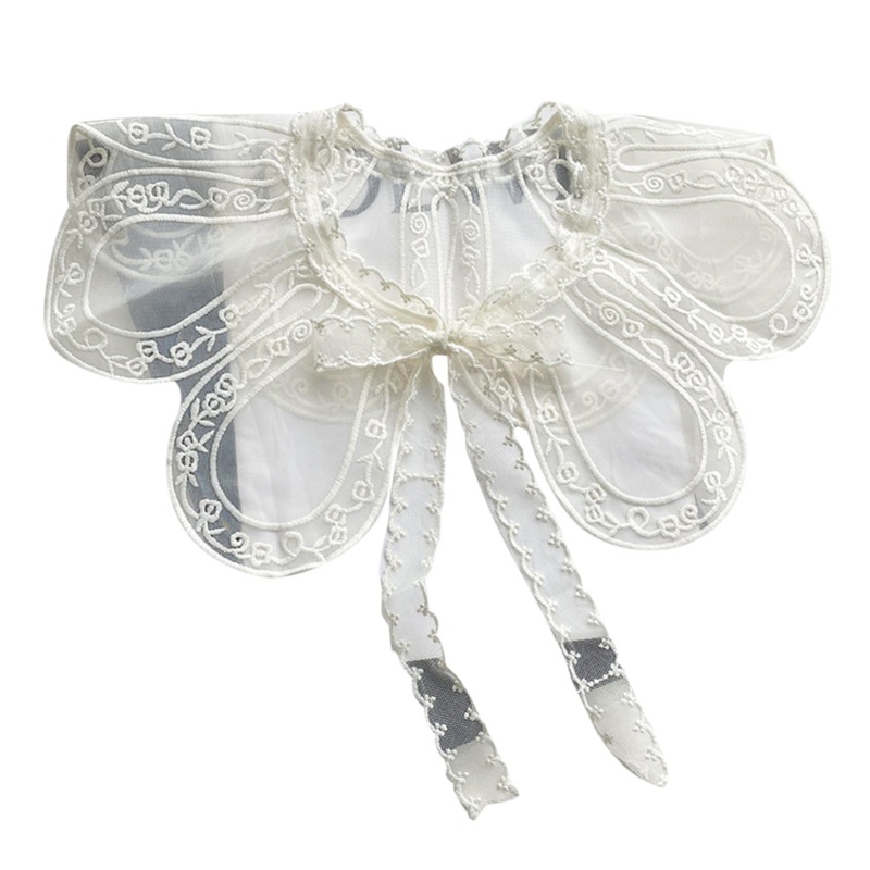 Cổ Áo Giả Thêu Họa Tiết Xinh Xắn Có Thể Tháo Rời Cho Nữ