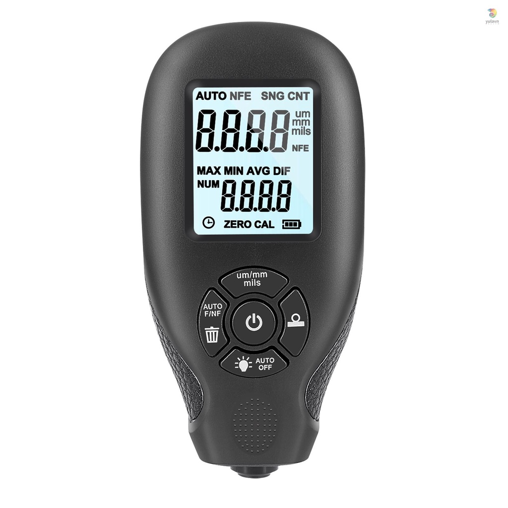 Đồng Hồ Đo Độ Dày Màn Hình LCD Kỹ Thuật Số Tự Động Chính Xác Cao 0-2000UM