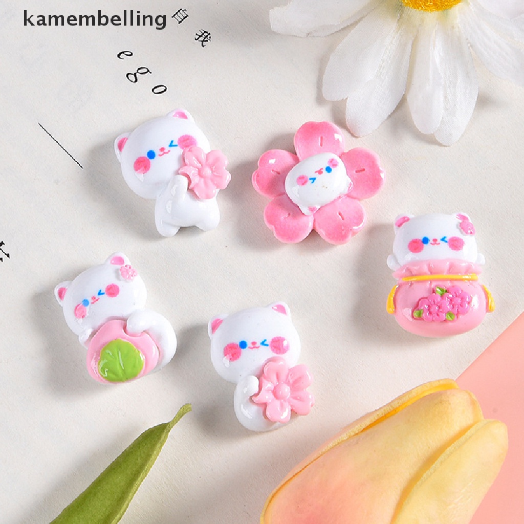 Set 10 Miếng Dán Hoạt Hình Bằng Nhựa Resin Trang Trí Sổ Tay / Ba Lô / Điện Thoại DIY