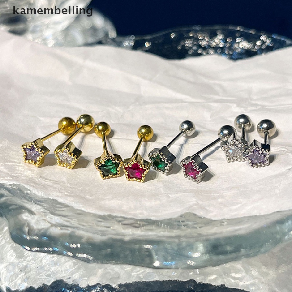 1 Đôi Khuyên Tai Đính Đá Thời Trang Cho Nữ