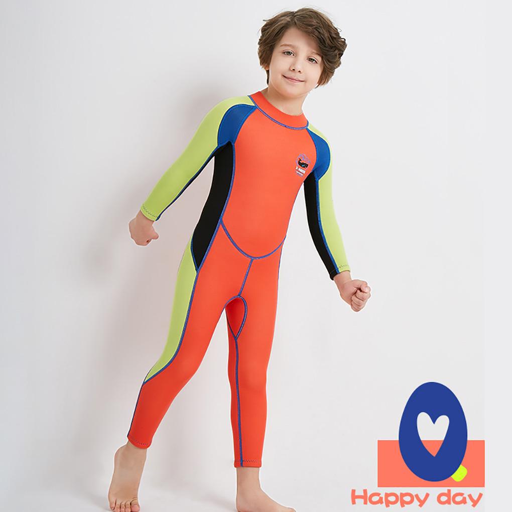 Bộ Đồ Bơi Lặn Chống Trầy Xước Chống Tia UV Dày 5MM Có Khóa Kéo Sau Lưng Cho Bé