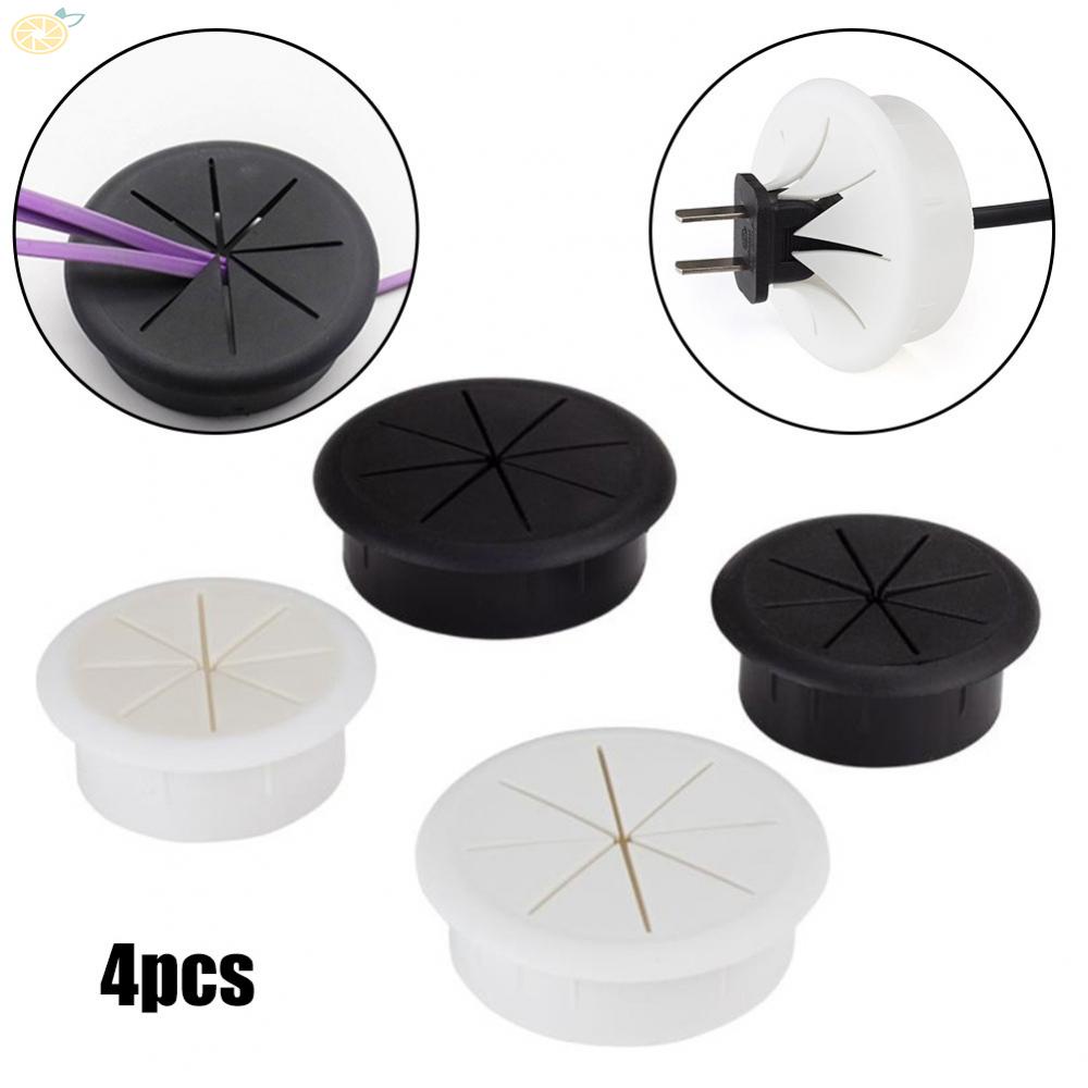 Set 4 Vỏ Bọc Dây Cáp Hình Tròn Bằng Cao Su Linh Hoạt Siêu Bền