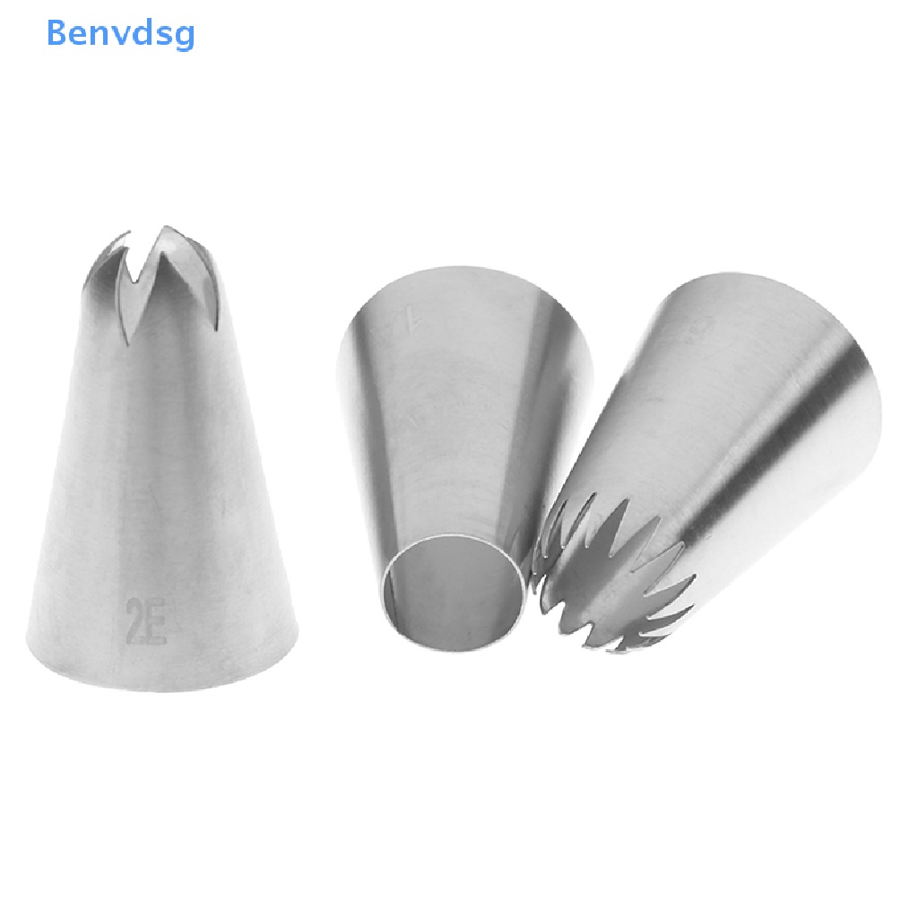 Bộ 3 Đuôi Bắt Bông Kem Bằng Thép Không Gỉ Tiện Dụng