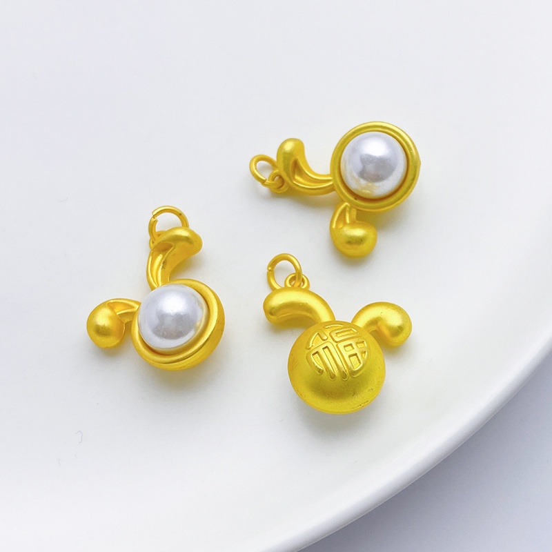 Chuỗi Hạt Ngọc Bích Màu Vàng Hình Cỏ Bốn Lá / Bướm diy Nhiều Màu Sắc