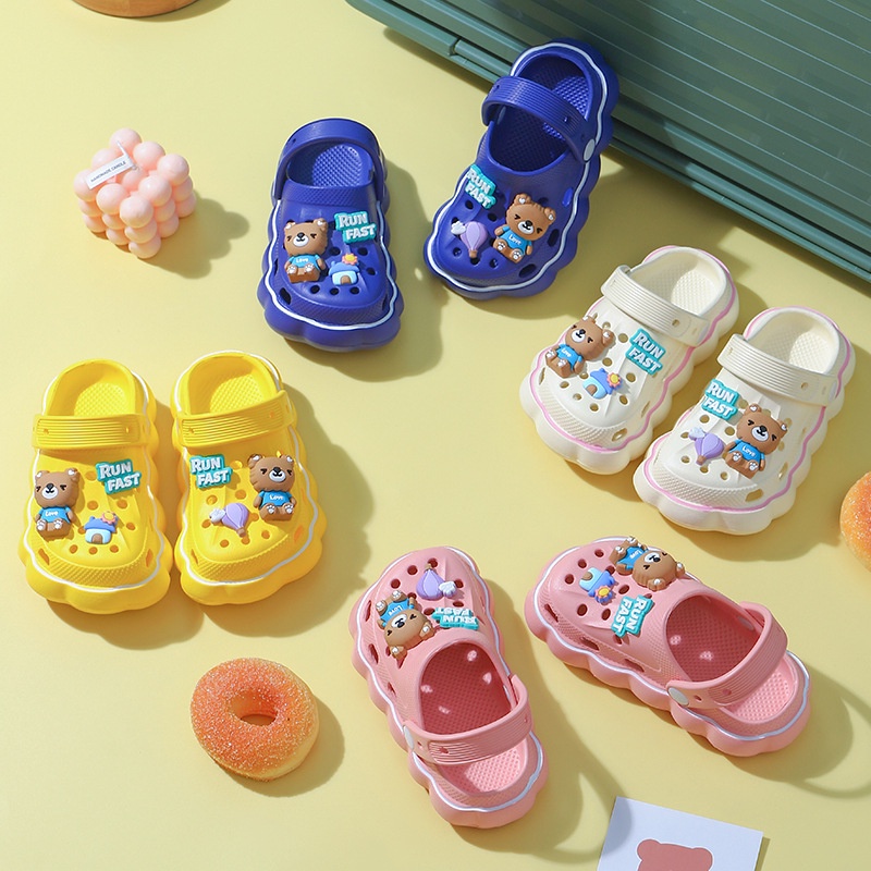 Dép Nhựa EVA Chống Trượt Họa Tiết Hoạt Hình Dễ Thương Cho Bé