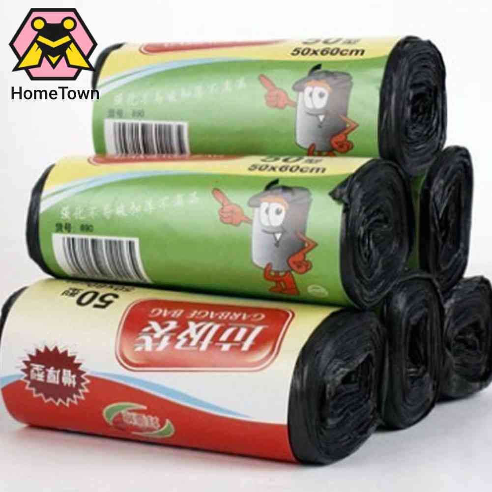 Cuộn Túi Đựng Rác Cỡ Lớn Màu Đen Tiện Dụng Cho Nhà Bếp / Phòng Tắm