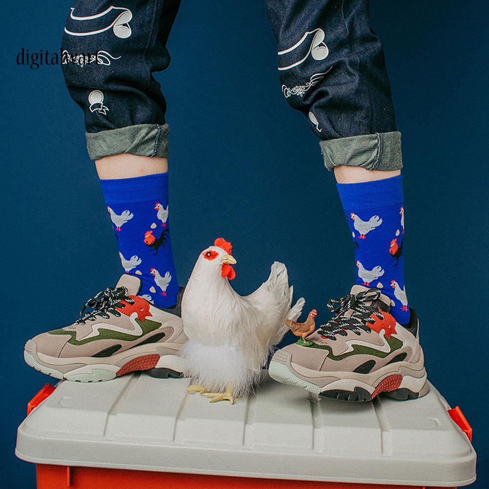 Kỹ Thuật Số| Vớ Cotton Thể Thao Thoáng Khí In Họa Tiết Hoạt Hình Chim Hồng Hạc / Heo Đơn Giản Cho