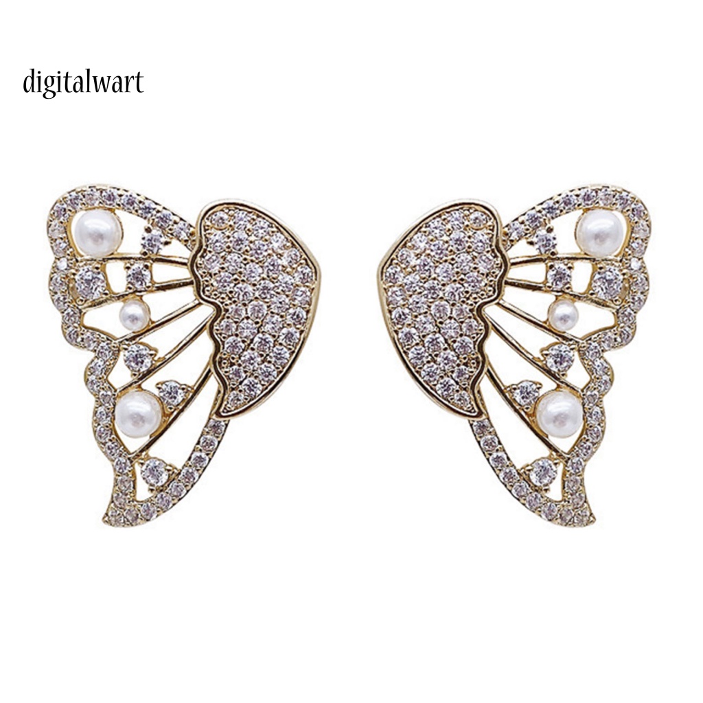 Kỹ Thuật Số| 1 Đôi Bông Tai Hình Con Bướm Đính Đá Thời Trang Dành Cho Nữ