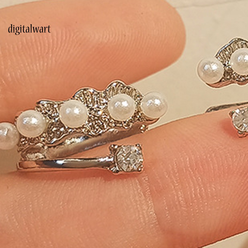 Kỹ Thuật Số| 1 Đôi Bông Tai Dạng Kẹp Đính Ngọc Trai Nhân Tạo Mạ Điện Phong Cách Pháp Thời Trang Dự Tiệc