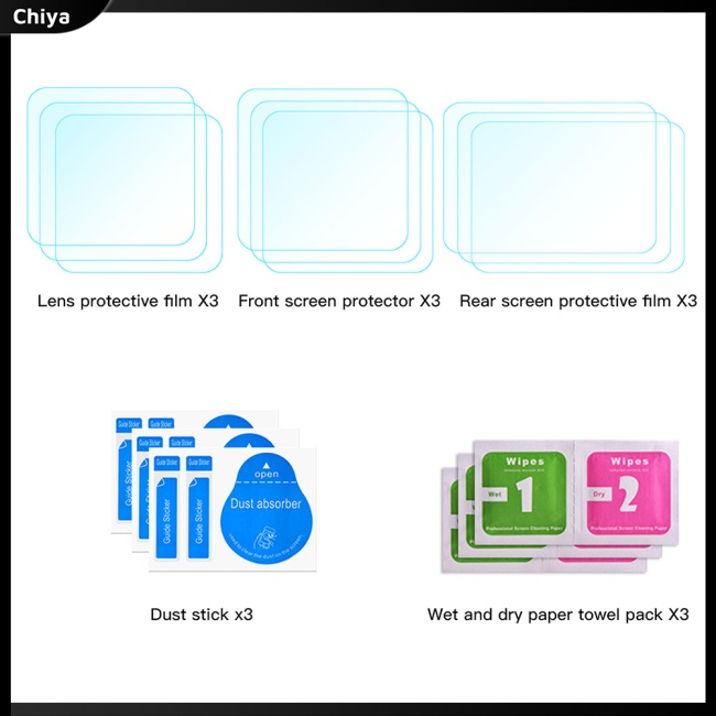 1 Bộ Kính Cường Lực Bảo Vệ Màn Hình Chống Trầy Cho Máy Ảnh Gopro11 / 9 / 10