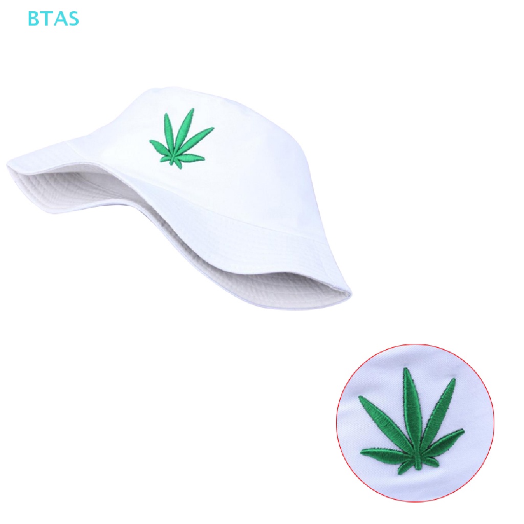 Mũ Bucket Cotton Thêu Họa Tiết Lá Phong Phong Hip Hop Cho Nam Nữ