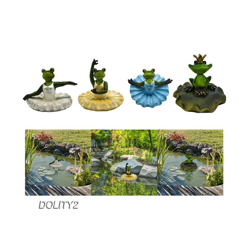 Set 2 Chú Ếch Nổi Bằng Nhựa Resin Trang Trí Nhà Cửa Sân Vườn