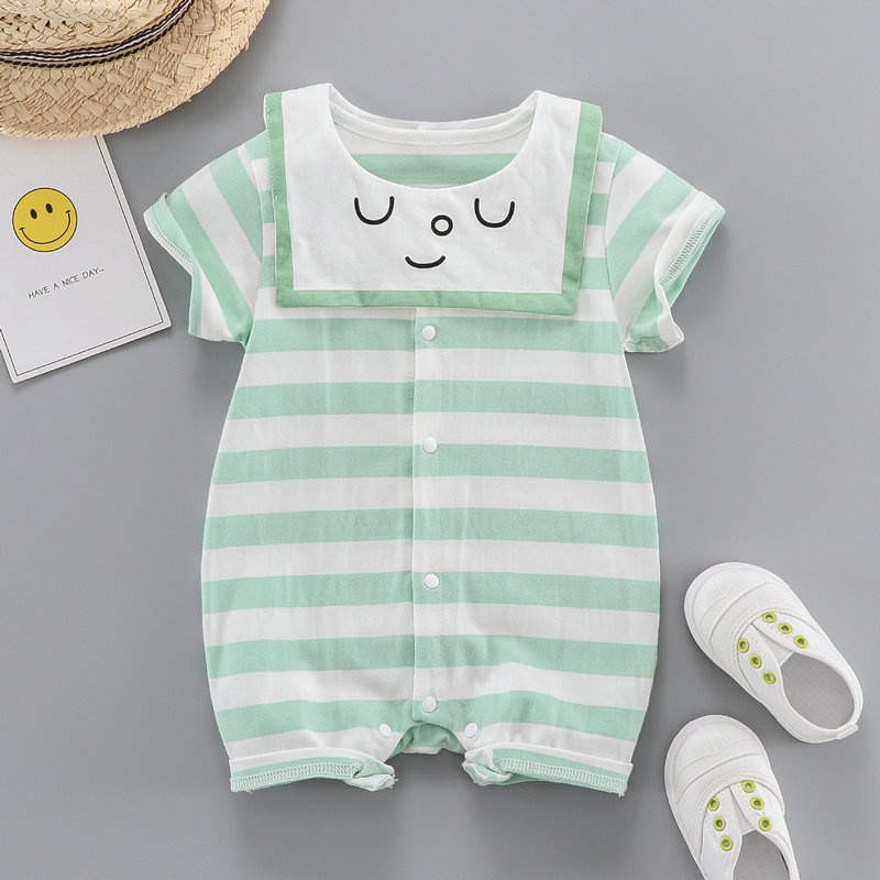 Áo Liền Quần Tay Ngắn Siêu Dễ Thương Dành Cho Bé Sơ Sinh