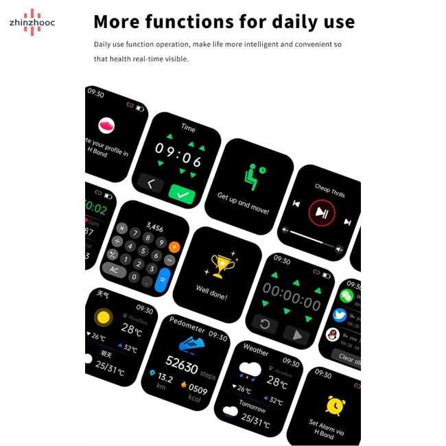 Đồng Hồ Thông Minh vip F57l Theo Dõi Giấc Ngủ Màn Hình Cảm Ứng Kèm Dây Cáp Sạc