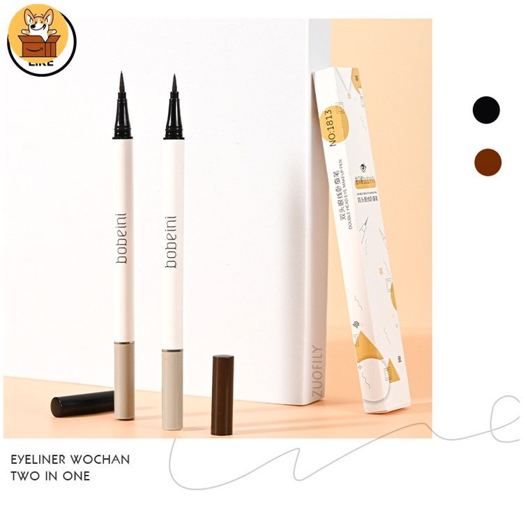 Bút Kẻ Mắt Kiêm Mascara Hai Đầu Siêu Mịn Chống Thấm Nước Không Lem Nhòe Lâu Trôi