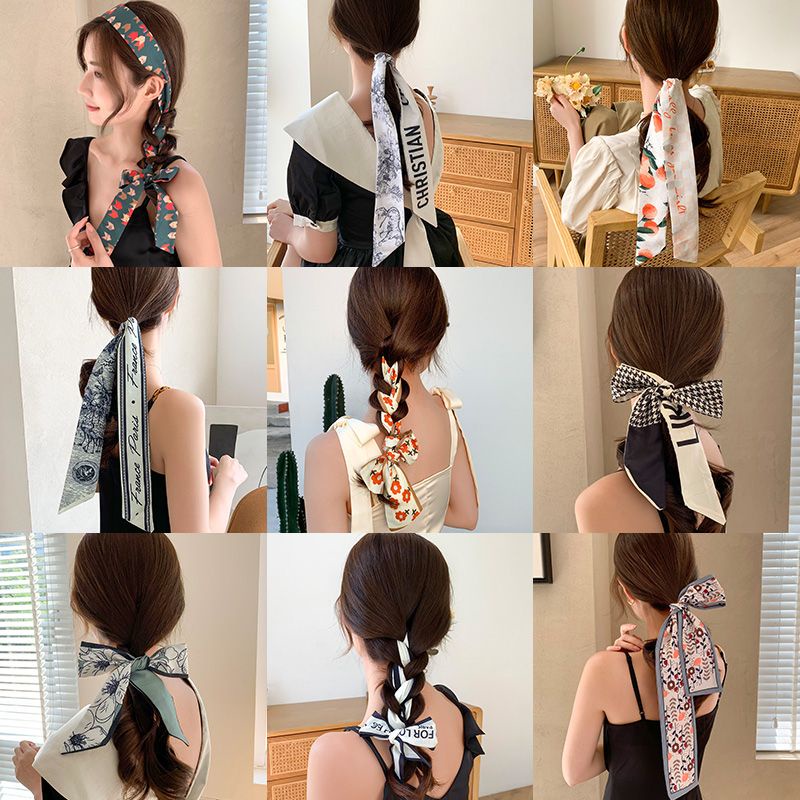 Khăn Quàng Cổ Lụa Thắt Nơ Mới 2023 Dành Cho Nữ