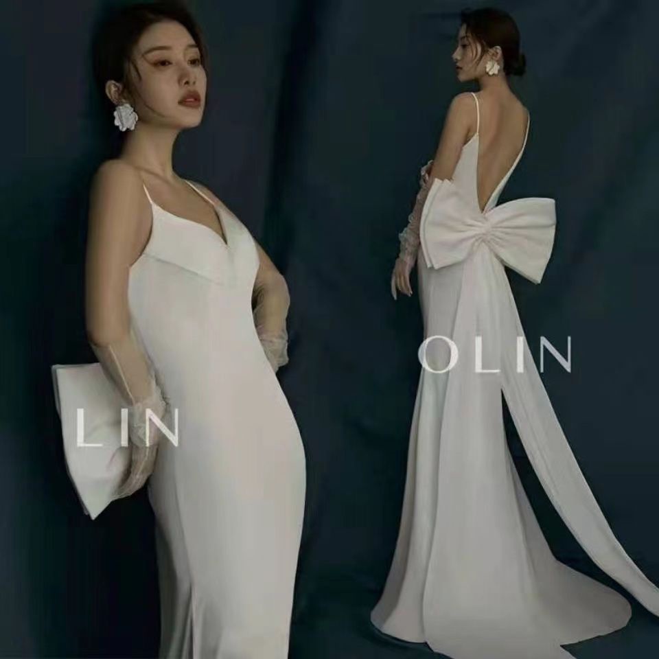 Giỏ Đựng Đồ Dùng Thiết Kế Đơn Giản Tiện DụngĐầm Chụp Ảnh Cưới Hai Dây Thắt Nơ Xinh Xắn Cho Cặp Đôi