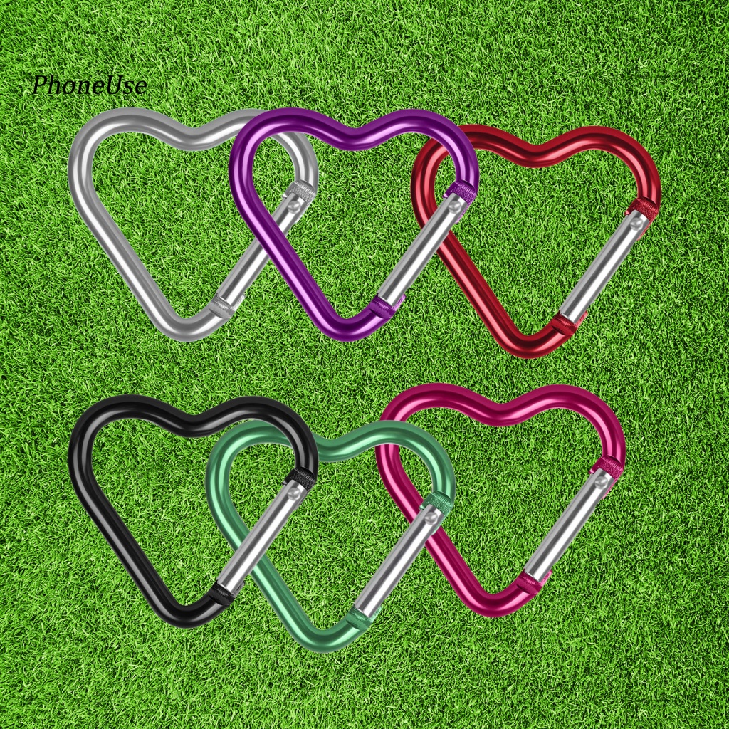 Pu Bộ 10 Móc Khóa Hợp Kim Nhôm Hình Trái Tim